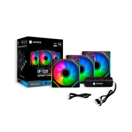 Kit Cooler ARGB Antryx IF-120 infinity Fan Black, 120MM x3